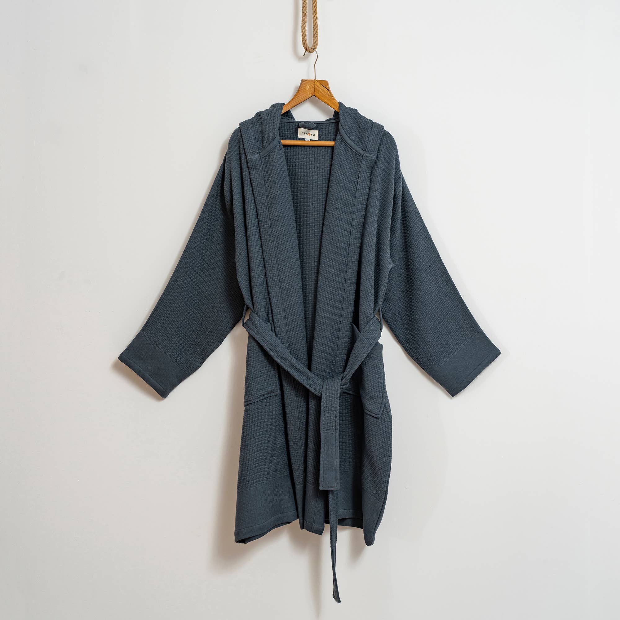 Kikoya - Vendita all'ingrosso Vestaglia - Unisex - Accappatoio Stonewash in Cotone Turco Leggero con Cappuccio Asciugatura Rapida10