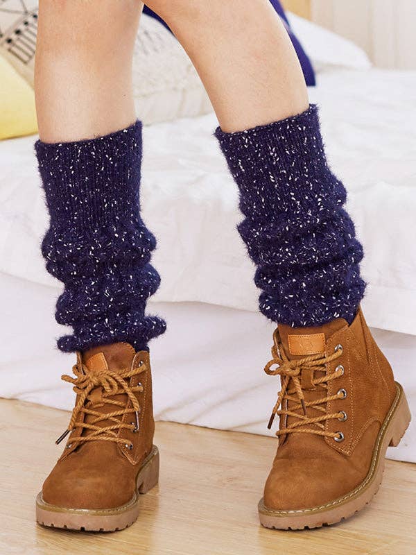 Wool Knitted Dot Twist Leg Warmers Accessories for wholesale by StyleGalX