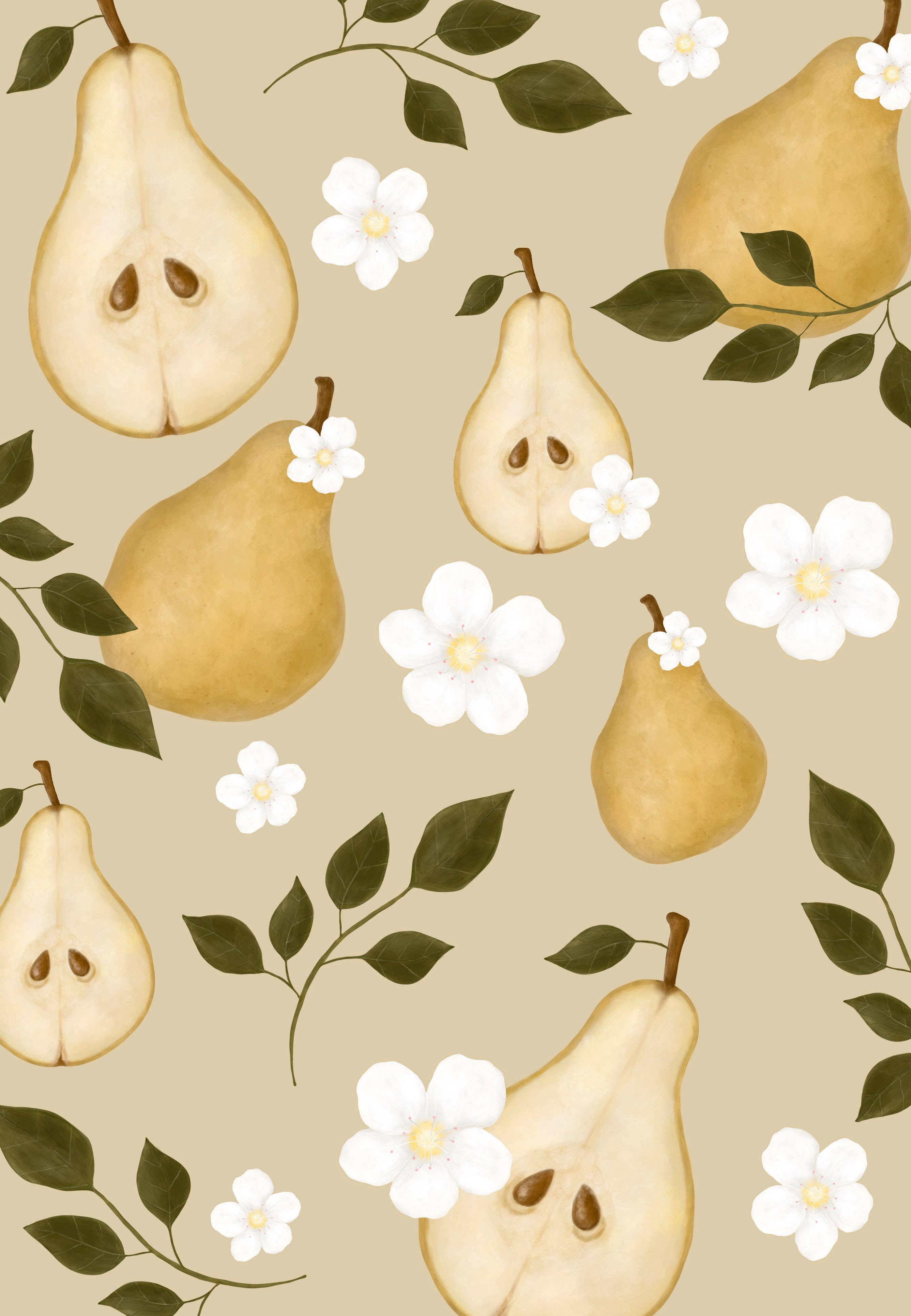 k.Patricia Designs – Großhandel Geschenkpapier in Bögen – Geschenkpapier mit Birnen1