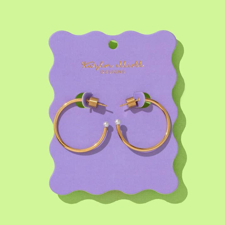 Pendientes de Aro de Oro Alexis Medianos - Mín. 2 (E-47) para venta al por mayor de Taylor Elliott Designs