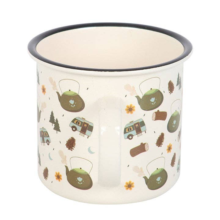 Something Different Wholesale - Wholesale Coffee Mug - Camping Print Enamel Mug3