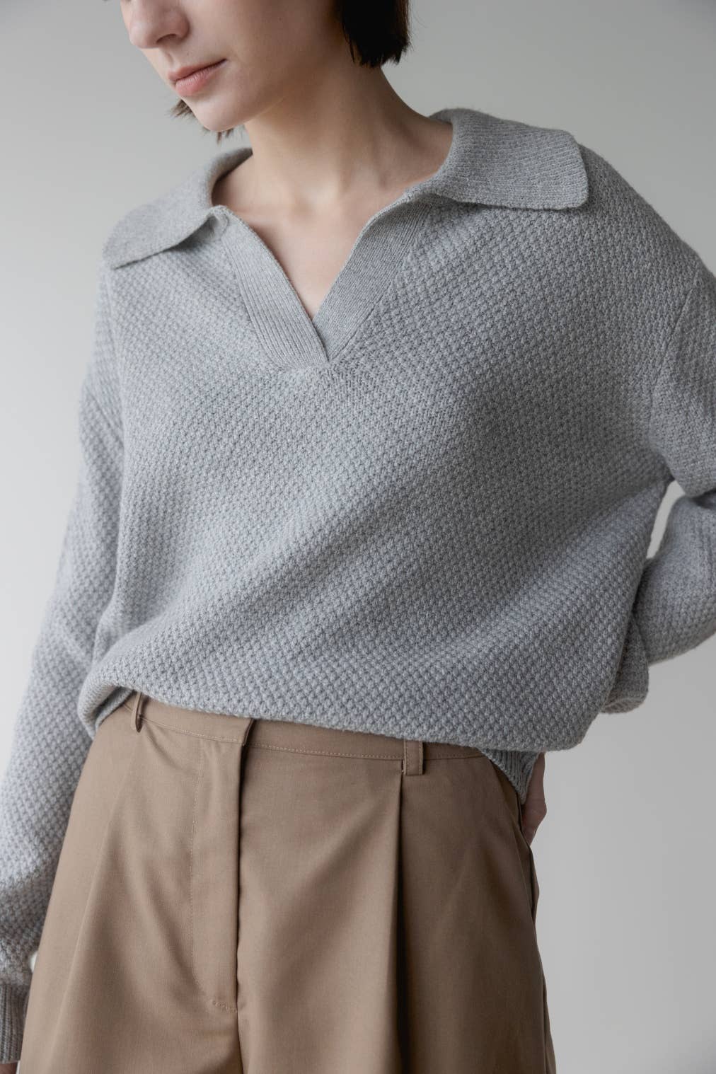 MOD REF - Wholesale Knit Sweater - Women's - The Archie Sweater | Polo Collared Knit Sweater18