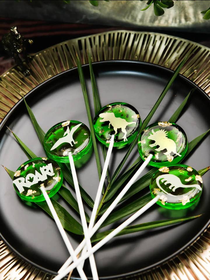 Dinosaur Slikkepinde - Jurassiske Fester, Dinosaur Gaver, Dino for engroshandel hos TheLollipopStudio