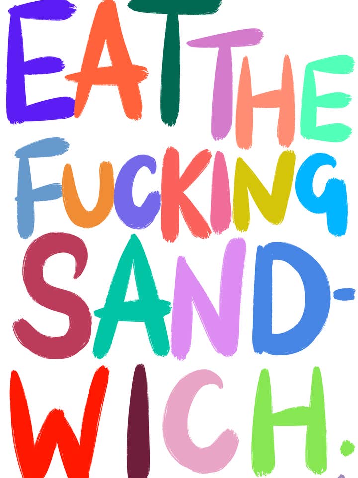 Eet Het Verdomde Broodje | Keukenprint voor wholesale door Peak Prints