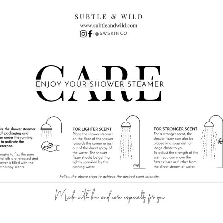 Subtle & Wild - Wholesale Shower Steamer Tablets - Men's - Eucalpytus & Mint Shower Steamers|Menthol Shower Steamers|