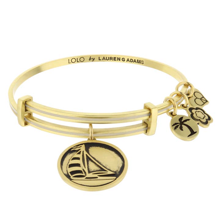 Lolo Sail Boat Bangle for wholesale by Lauren G Adams