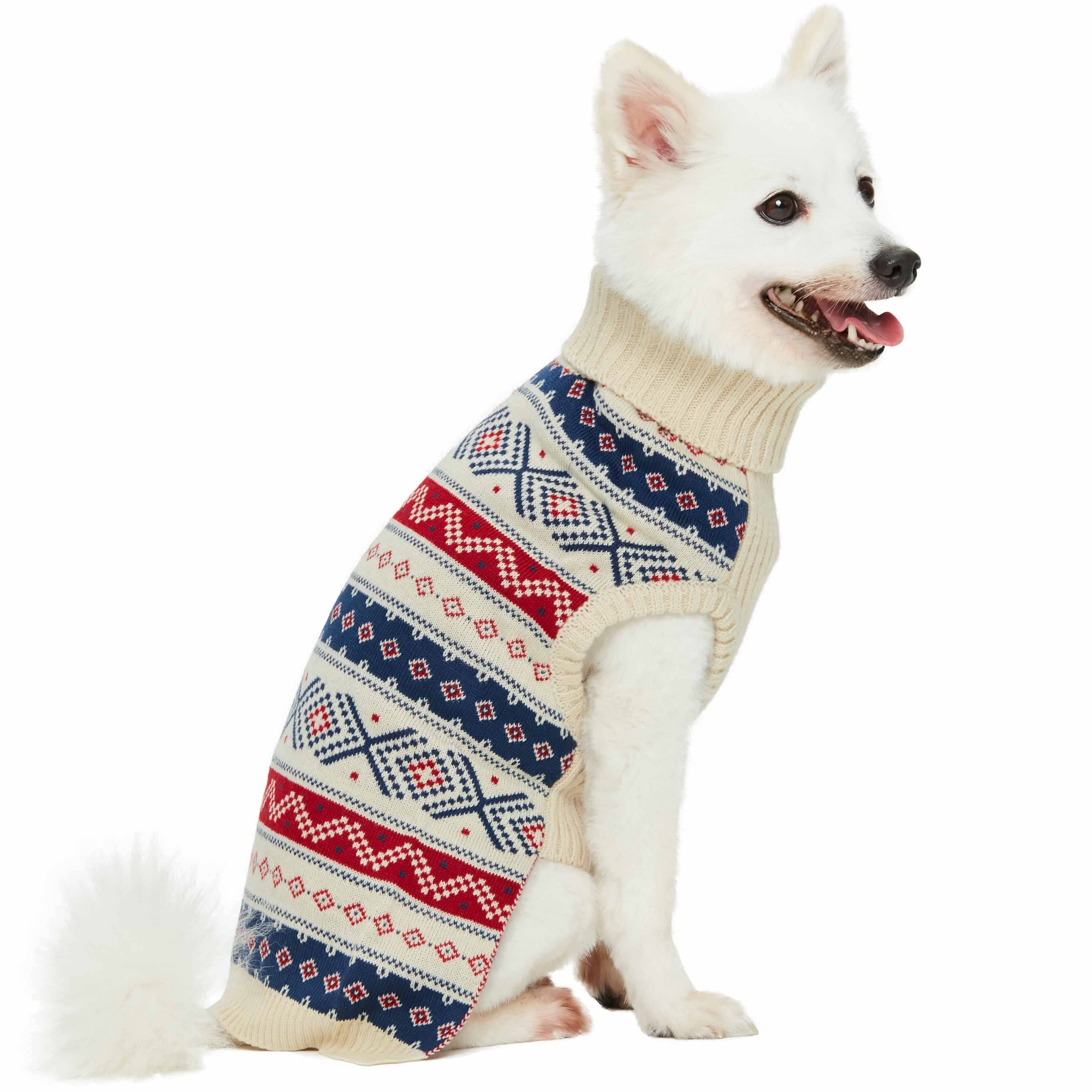 Blueberry Pet - Wholesale Pet Sweater - Dog - Custom-Knit & Dyed Holiday Family Sweater in Cream White5