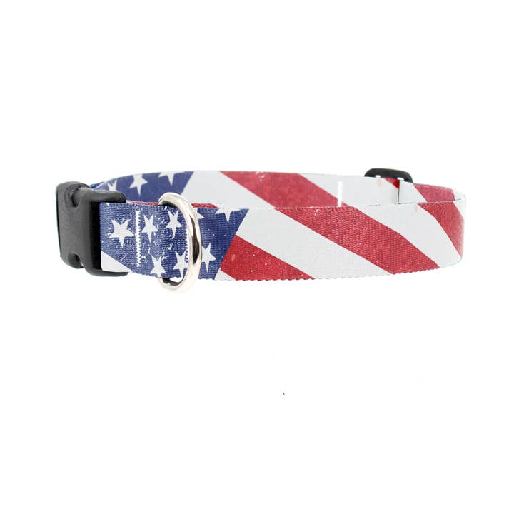 Flags Old Glory Dog Collar - Made in USA for wholesale by Buttonsmith