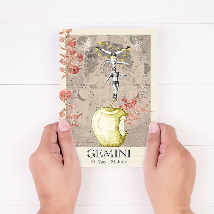 Póster del signo zodiacal Géminis - A6 para venta al por mayor de sidonie blondel