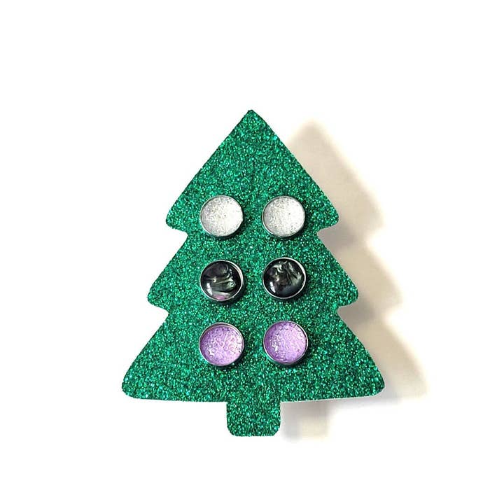 Ensemble de boucles d'oreilles de Noël, coffret cadeau de petites boucles d'oreilles pour la vente par Everything's Right Designs