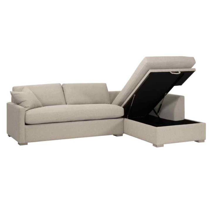 LOOMLAN - Wholesale Sofa - Clara 112" Fabric Slim Arm Sleeper Queen Sectional Sofa23