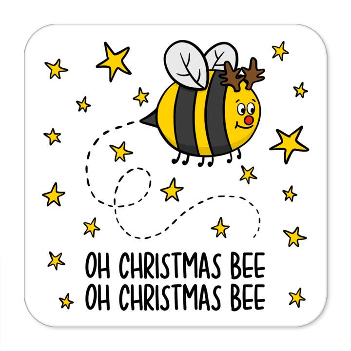 Bee Christmas Coaster for wholesale by TeePee Creations