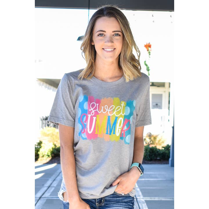 T-shirt con grafica estiva dolce per la vendita all'ingrosso da parte di Glittering South