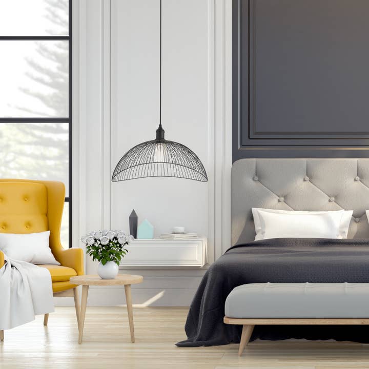 18.75"W Wendy Black 1-Light Pendant Light Fixture for wholesale by River of Goods