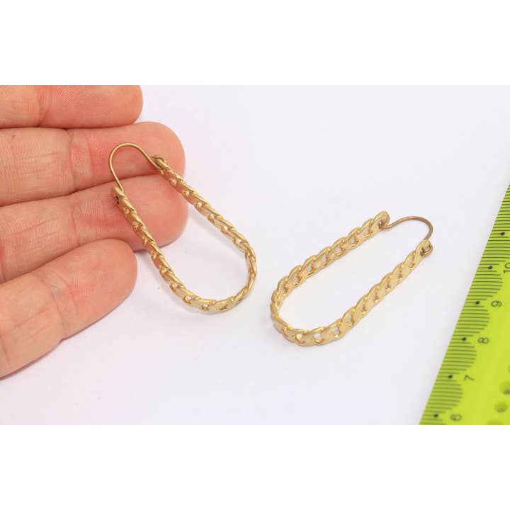 20x36mm Obehandlade Mässing Droppeörhängen, SLM293-2 för wholesale av QueenJewelryM