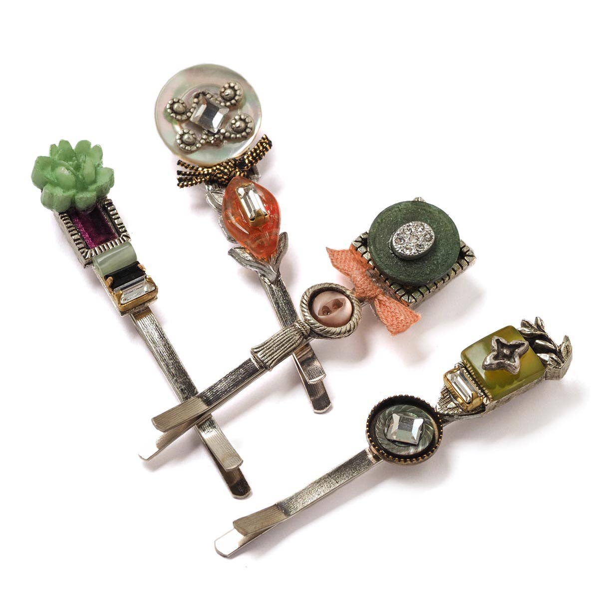 Elements Jill Schwartz - Vendita all'ingrosso Forcine per capelli - Set di forcine con bottoni e fiocchi1