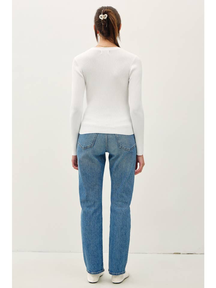 Be Cool - Wholesale Knit Sweater - Women's - CLASSIC CREWNECK LONG SLEEVE RIB SWEATER 15