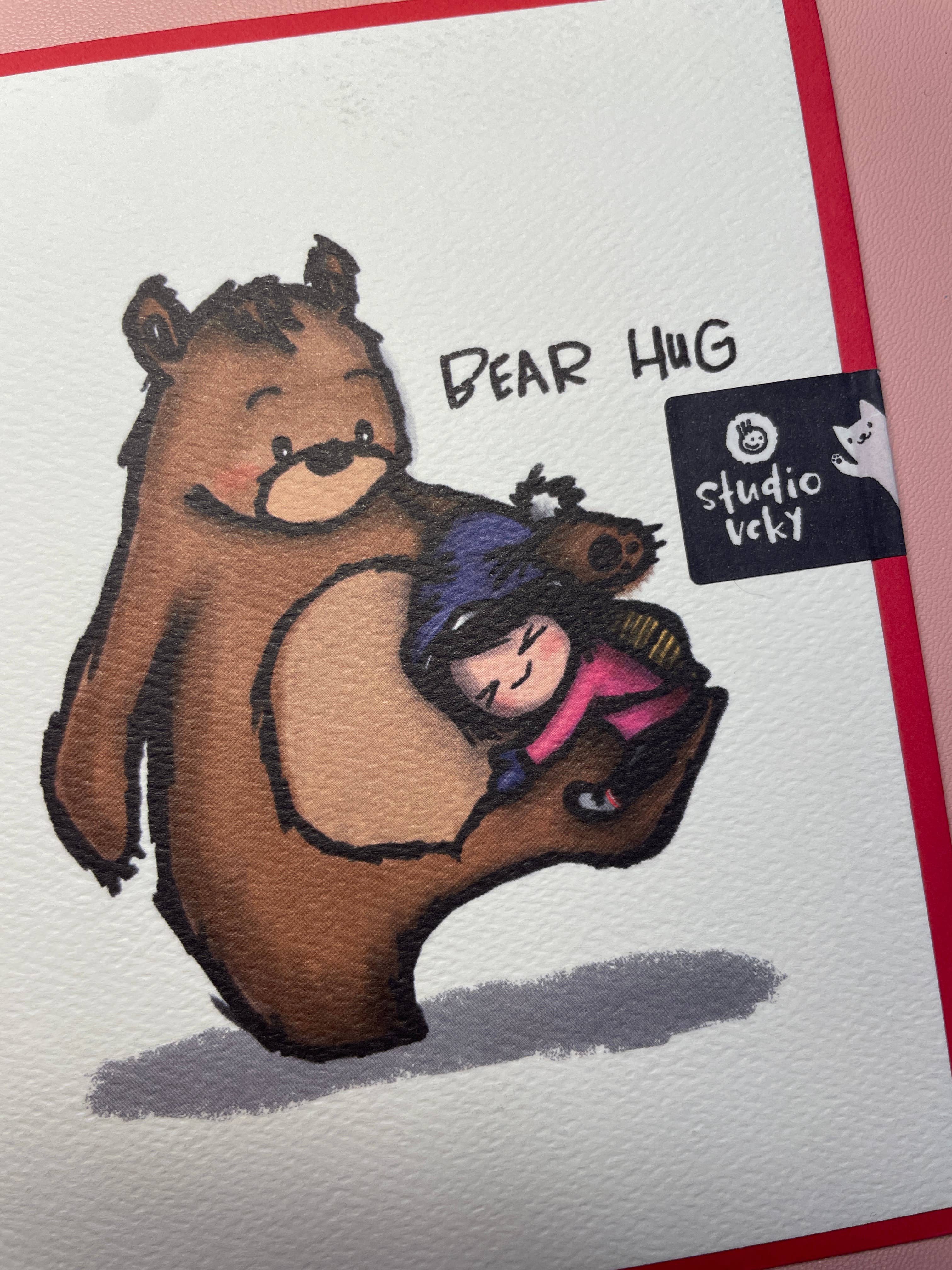 studio vcky - Wholesale Love Card - Greeting Card - Bear Hug1