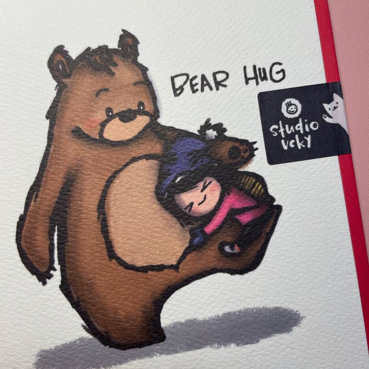 studio vcky - Wholesale Love Card - Greeting Card - Bear Hug1