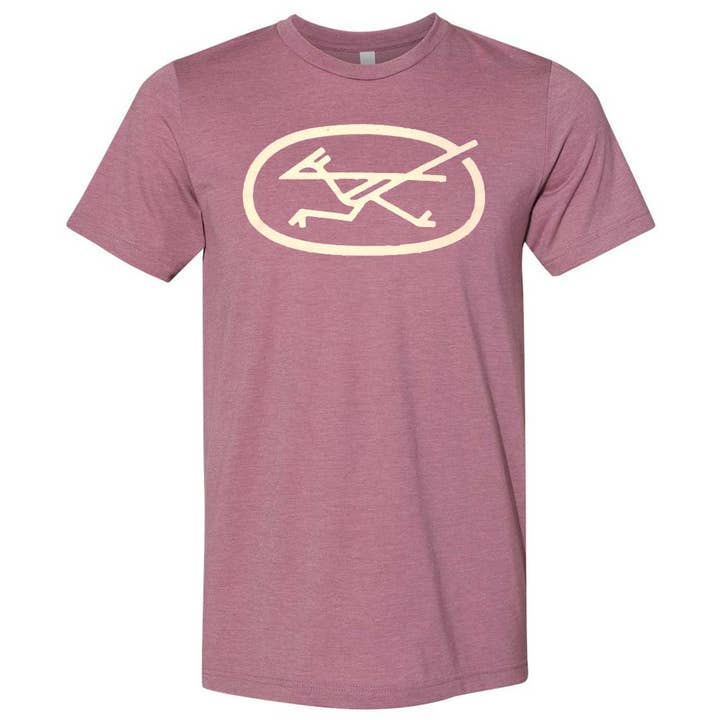 "Roadrunner Petroglyph" Unisex Shirt (Heather Orchid) for wholesale by Tanline Printing