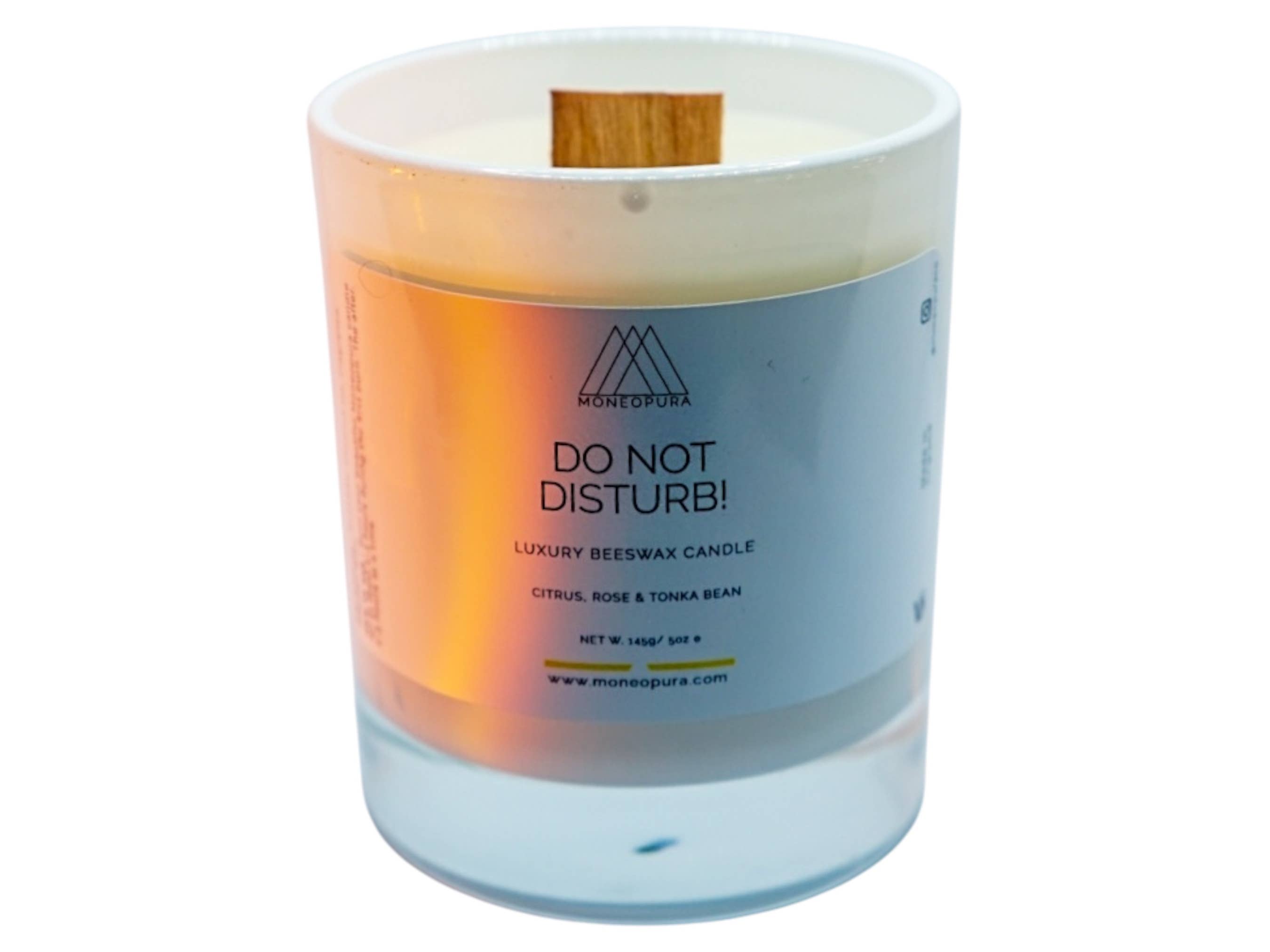 Moneopura - Wholesale Jar/Filled Candle - Do Not Disturb! Candle - Beeswax Candle - Luxury Candle
