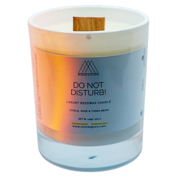Moneopura - Wholesale Jar/Filled Candle - Do Not Disturb! Candle - Beeswax Candle - Luxury Candle0