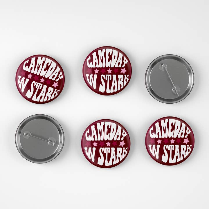 Cute As A Button - Wholesale Lapel Pin/Button - Mississippi State Gameday in Stark Button3