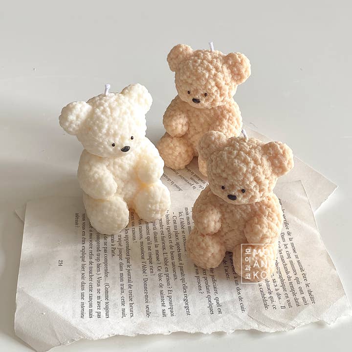 MOI AND KO – wholesale Novelty candle – Teddy Bear soy candle - Korean minimalist decoration.