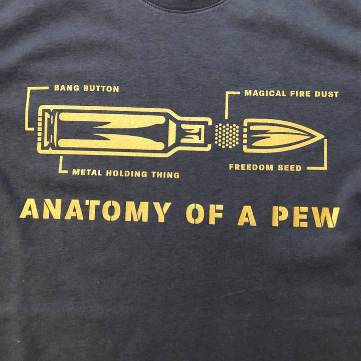 Jenny’s Studio Creations – Großhandel T-Shirt mit Siebdruck – Unisex – Anatomy of A Pew T-Shirt