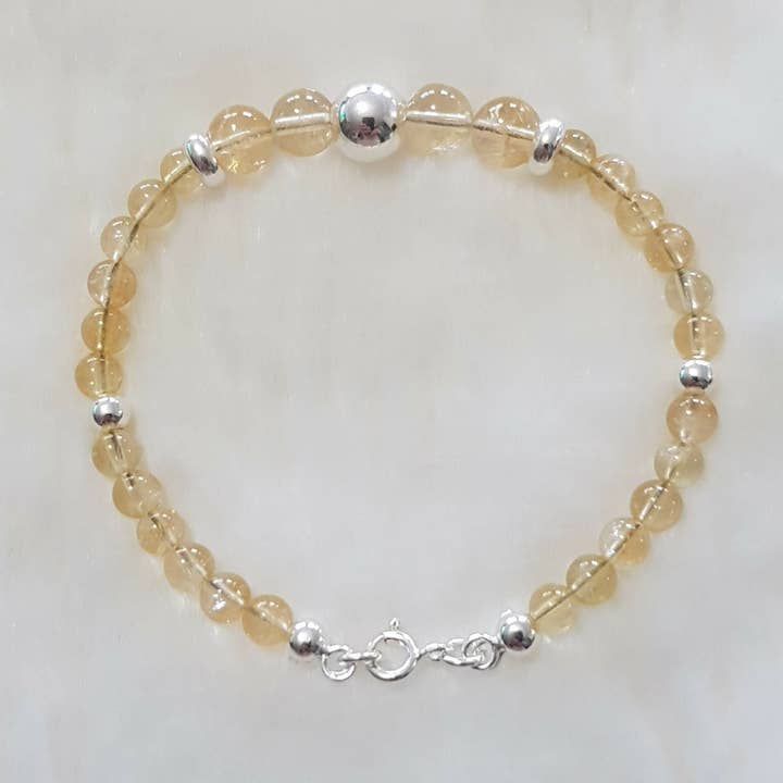 Bracciale in argento 925 citrino per la vendita all'ingrosso da parte di les secrets de Louisette