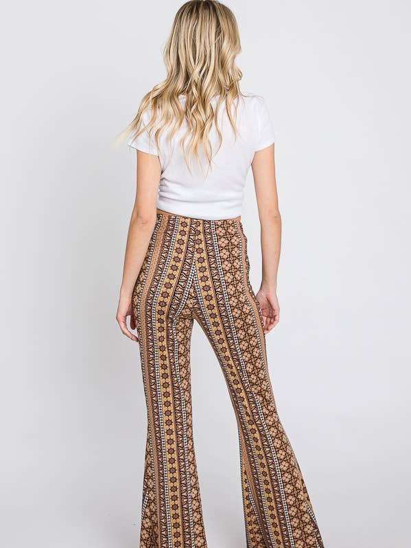 Bohemian Striped Bell Bottom Pants PLUS for wholesale by Steals & Deals