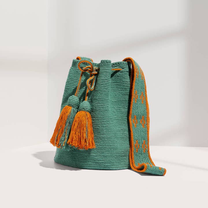 One Thread Collective - Wholesale Crossbodytas - Dames - Oliva Wayúu mochila - traditioneel gehaakte schoudertas