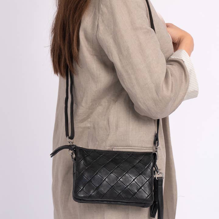 Amsterdam Heritage Leather Belts, Bags, Jackets & Apparel - Wholesale Crossbody Bag - Women's - Murk | Full Grain Leather Crossbody Bag Women with Strap10