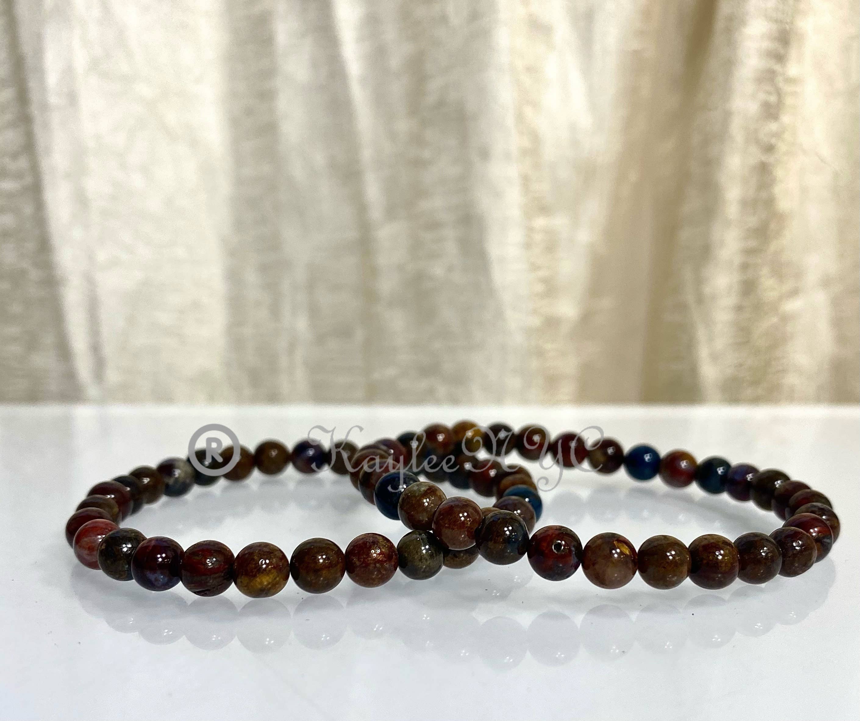 KayleeNYC - Wholesale Beaded Bracelet - Natural Pietersite 6mm 7.5” Crystal Healing Stretch Bracelet1
