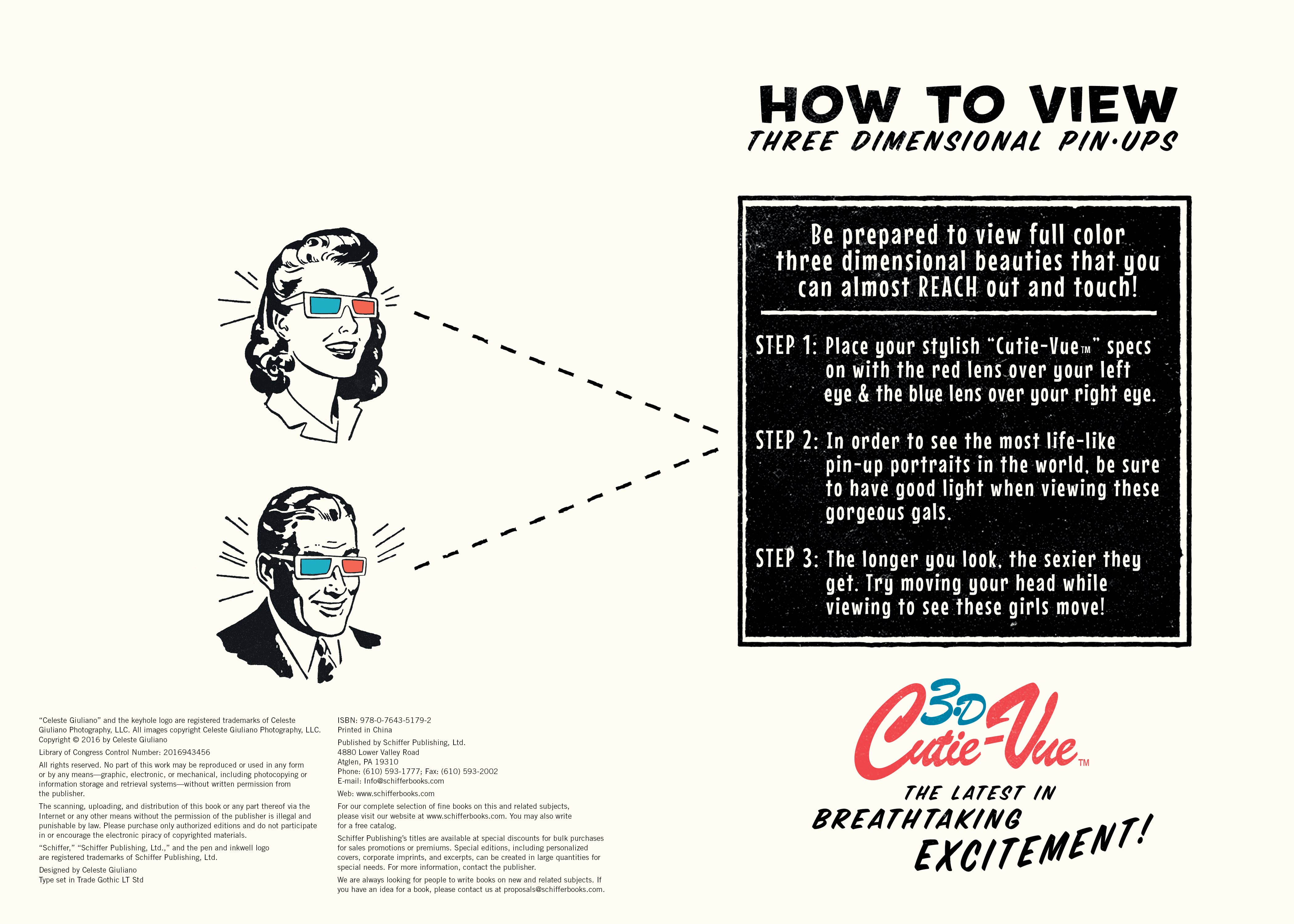 Schiffer Publishing - Wholesale Display Book - Celeste Giuliano's Pin-ups in 3-D2