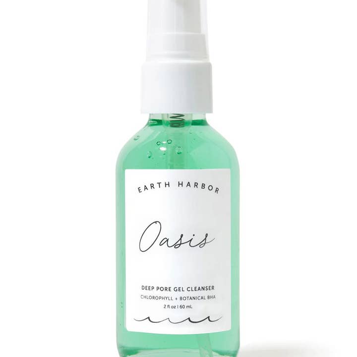 Earth Harbor Naturals - Wholesale Facial Cleanser - OASIS Deep Pore Gel Cleanser: Chlorophyll + Botanical BHA