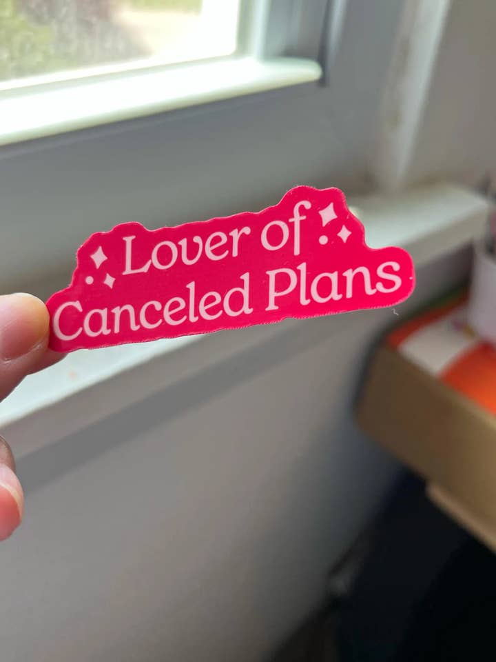 Lover of Canceled Plans Sticker | Introvert Sticker for wholesale by Chapter & Claw Studio