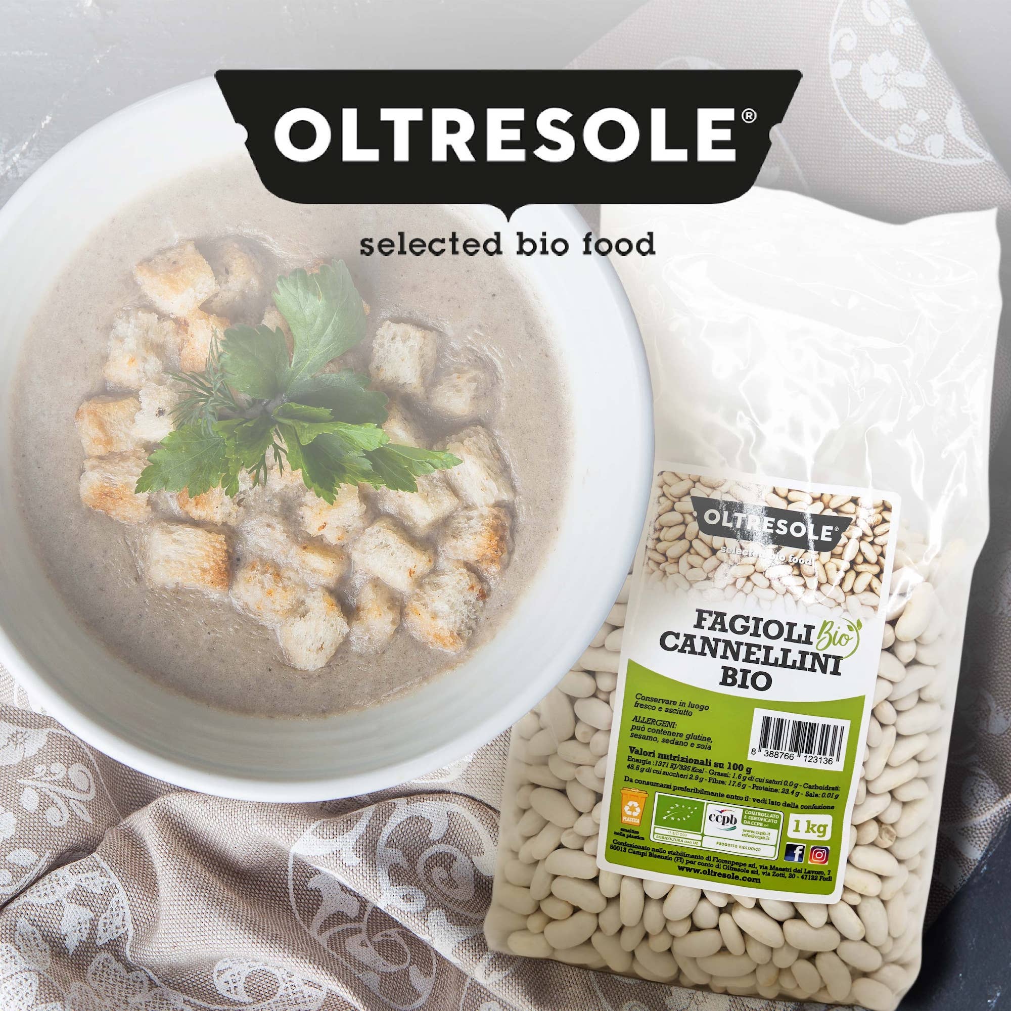 Oltresole – wholesale Bönor – EKOLOGISKA CANNELLINIBÖNOR 1 kg7