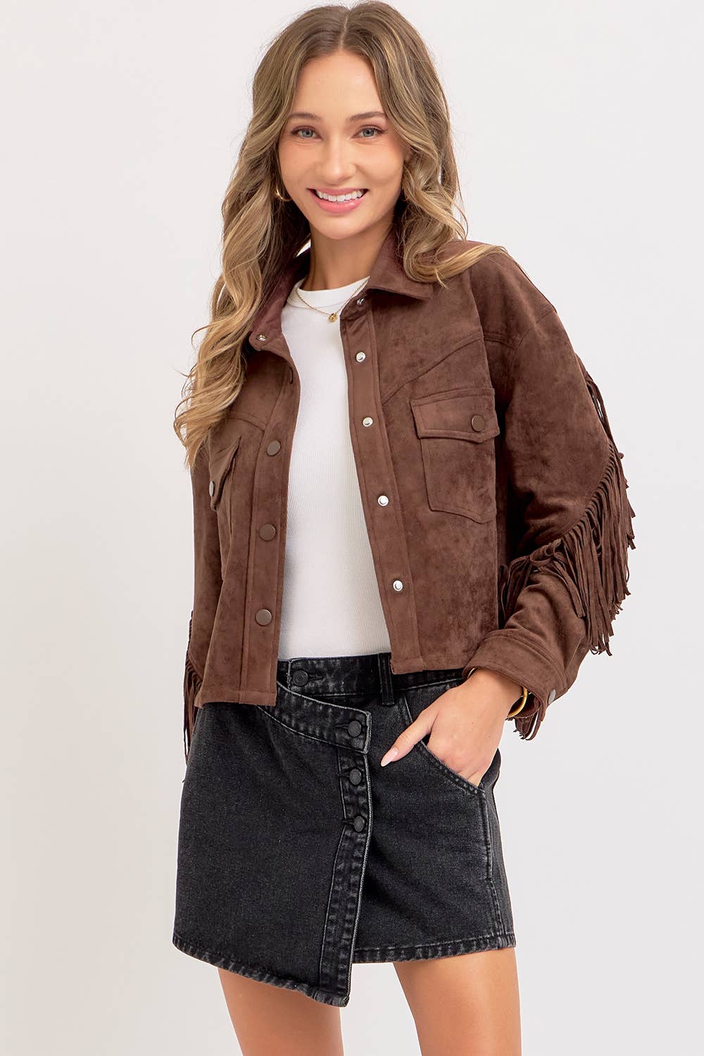 Sweet Lovely by Jen – Großhandel Hemdjacke/Shacket – Damen – Western-inspirierte Wildleder-Shacket34