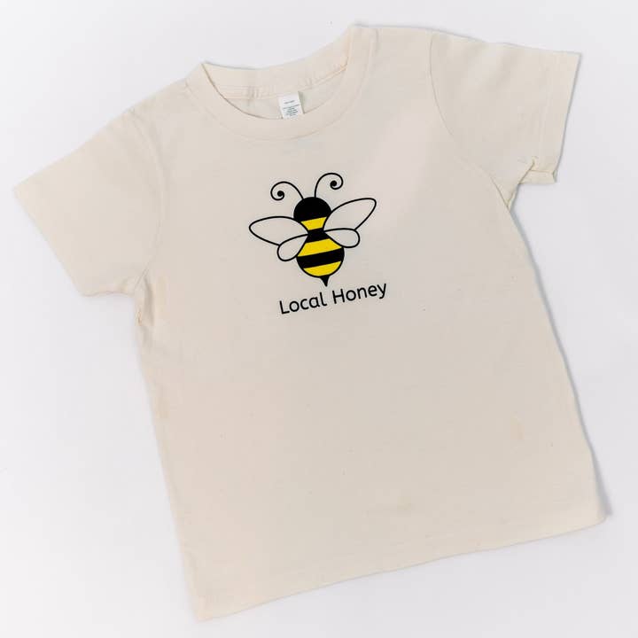 T-shirt biologique. Tout-petit. Abeille bourdon Miel local pour la vente par Simply Chickie® Organic Baby & Kids | USA Made • Ships USA