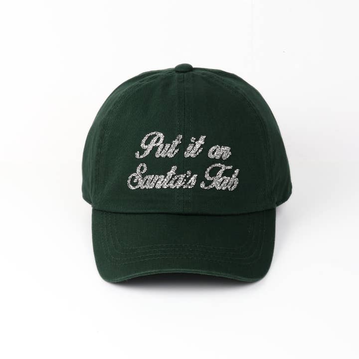 David And Young - Wholesale Baseball Cap - Women's - Christmas PUT IT ON SANTA'S TAB Bling Baseball Cap1