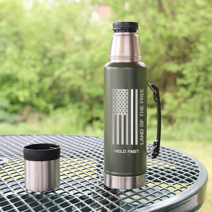 HOLD FAST Green Flag 42 oz Magnum Steel Drink Tank for wholesale on Faire1