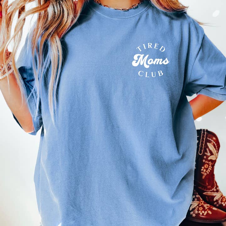 Chloe Vs Tank - Wholesale Screen Printed T-Shirt - Unisex - Pocket Tired Moms Club Tee *12 Colors (S-3X)8