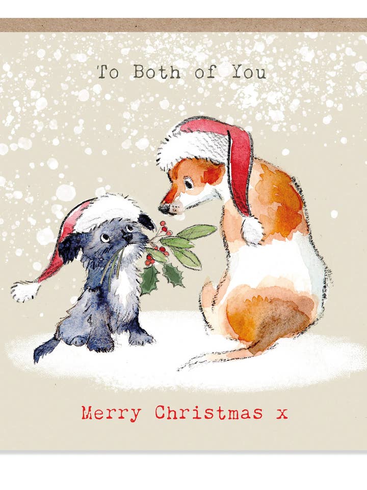 Christmas Card - To Both of You - Jack Russell for wholesale by Paper Shed Design Ltd