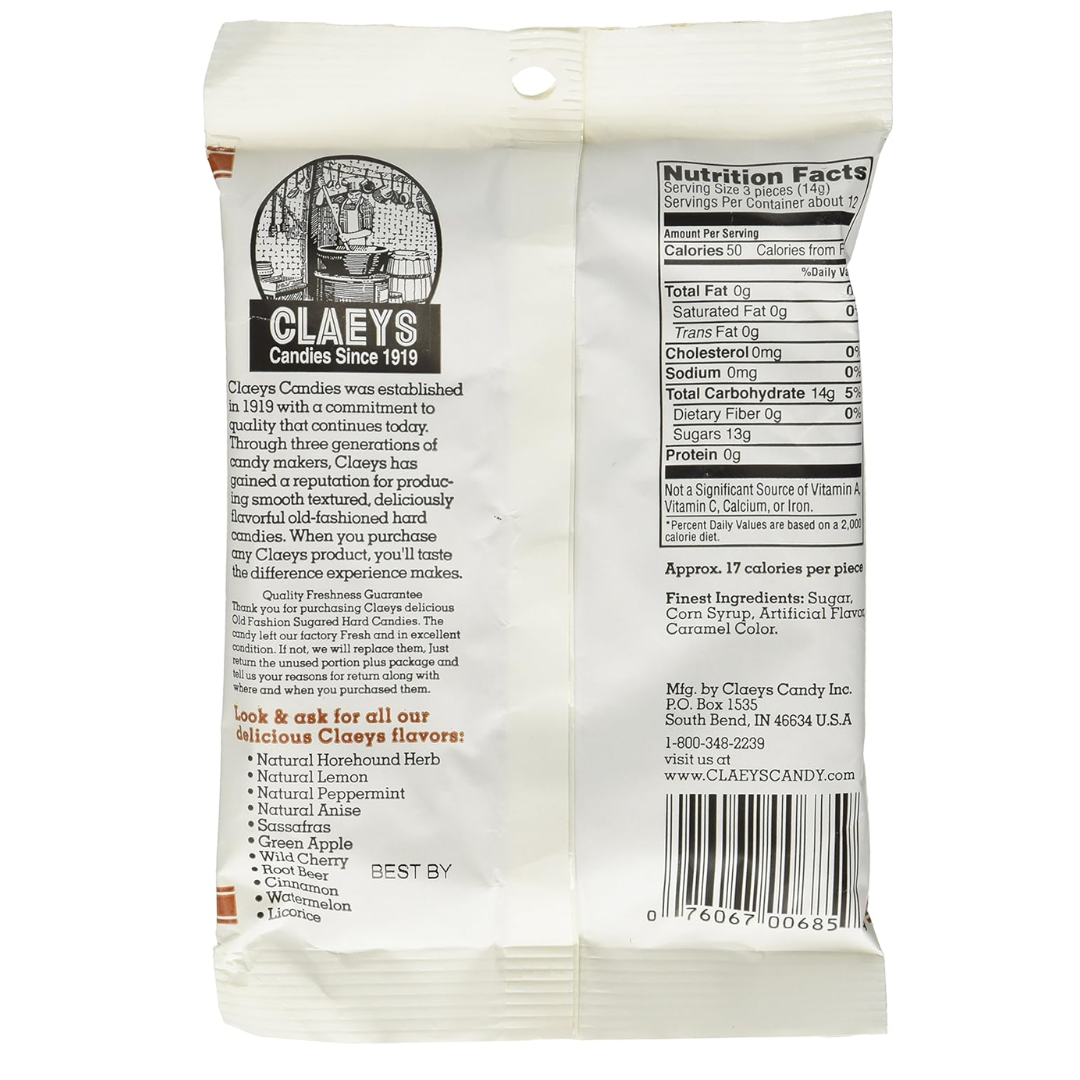 Candy Barn Express - Wholesale Hard Candy - Claeys Old Fashioned Hard Candies - Root Beer - 12 Ct1