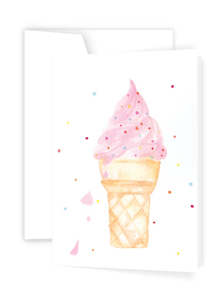 Ice Cream Greeting Card for wholesale by Ellen Walsh Designs