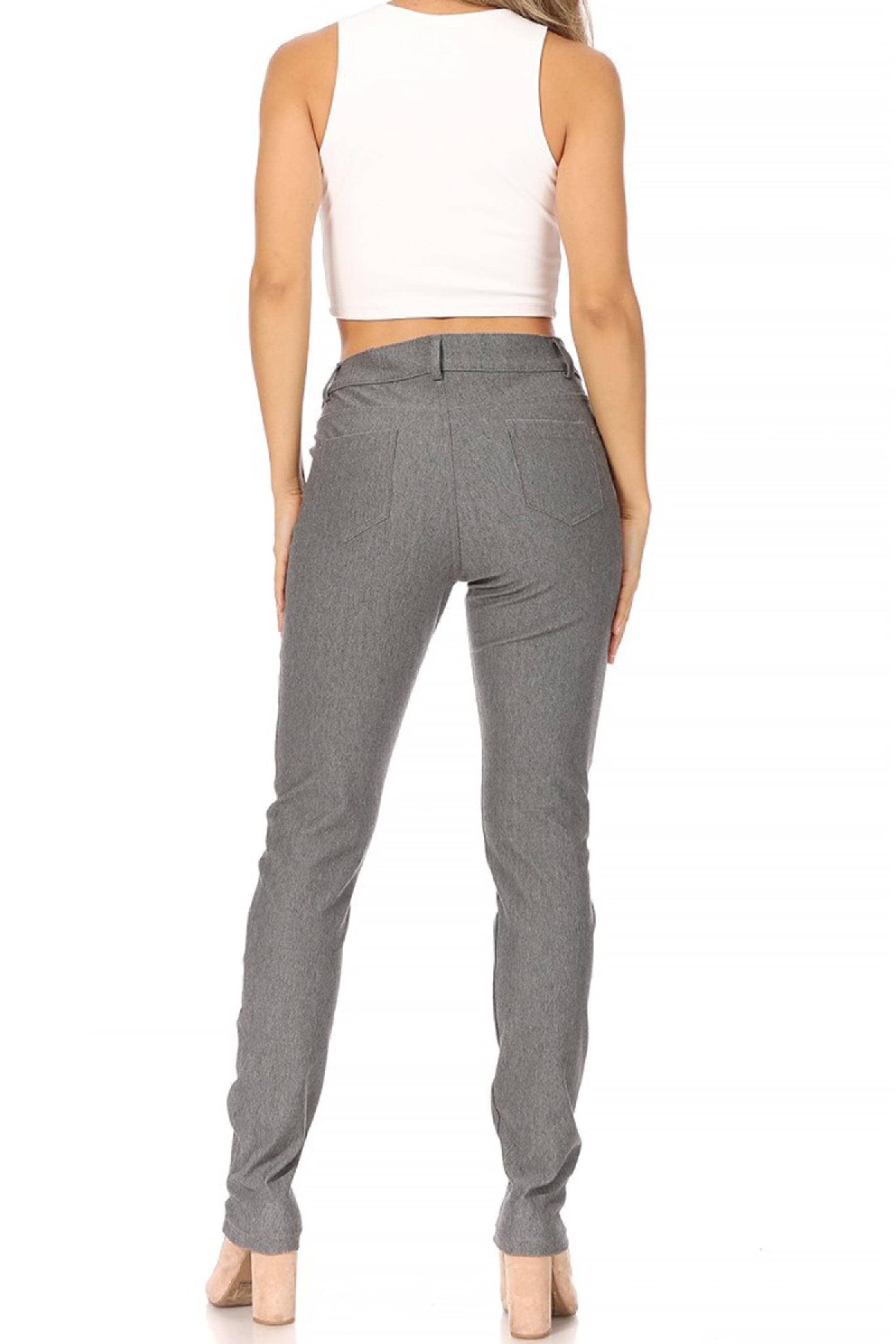 MOA COLLECTION - Vendita all'ingrosso Pantalone - Donna - Jeggings da donna comodi e casual con tasche e passanti per cintura14