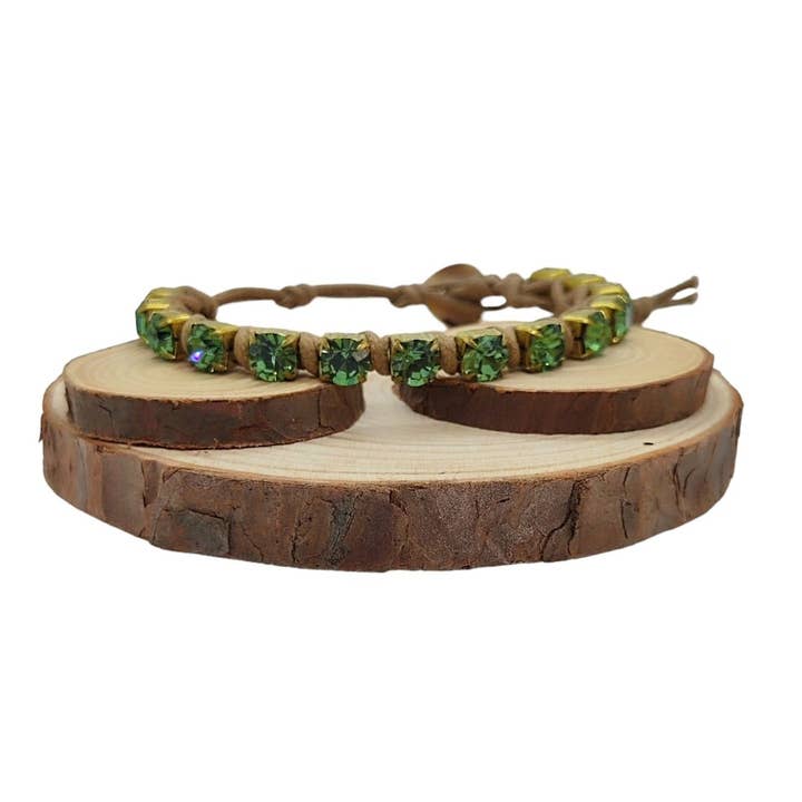 Braccialetti a catena in cristallo grandi - Erinite per la vendita all'ingrosso da parte di QUÉ MÁS JEWELS