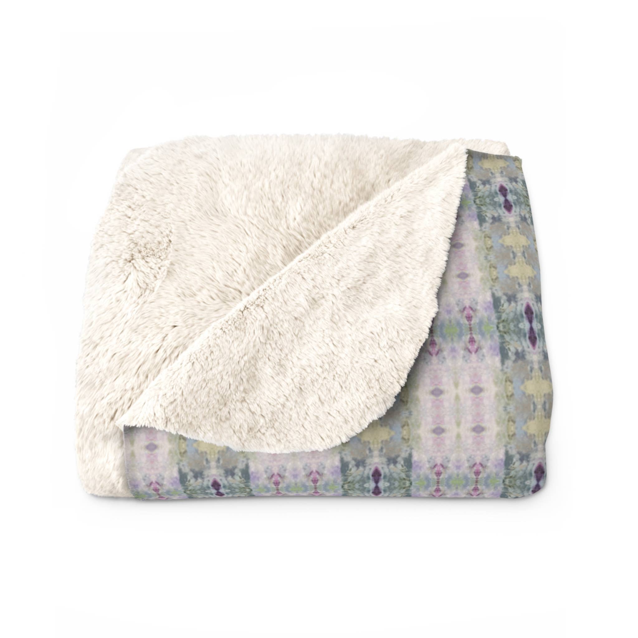 PALMER K Designs - Wholesale Throw Blanket - Sherpa Throw / Blanket: Lilac / Pink Geometric -TR/P10A4