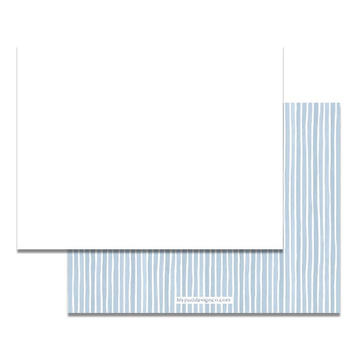 Blue Stripe Stationery Set for wholesale by Lilypad Design Co.